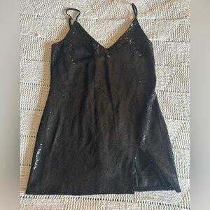 Skylar + Madison Black Sequin Mini Dress S
